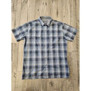 Kuhl Shirt Men's Large Mountain Grown Plaid Short Sleeve Button Up